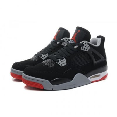 Nike Air Jordan 4 Retro Kırmızı / Siyah / Gri Basketbol Ayakkabısı Türkiye - XB2Q0OLS